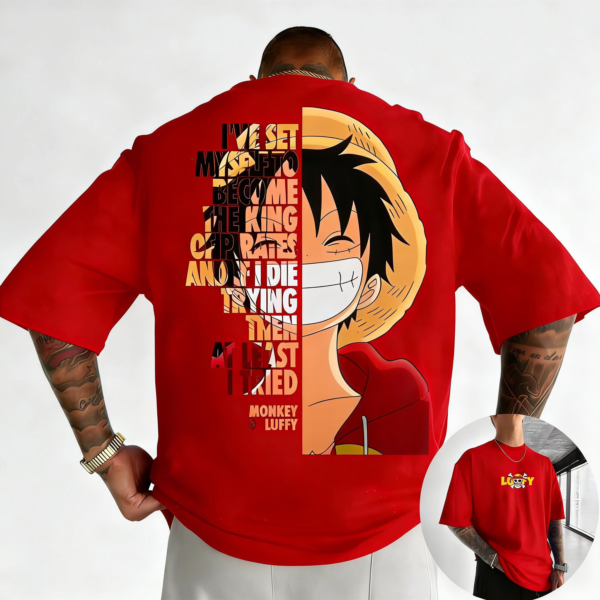 

Plus Size Summer One Piece Anime Printed Men and Women Tshirt Casual Parent Child Top Fashion Y2K Harajuku Style Street Wear S
