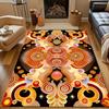 Psychedelic Abstract Pattern Patterned carpet, non slip mat suitable for living room and bedroom sofas