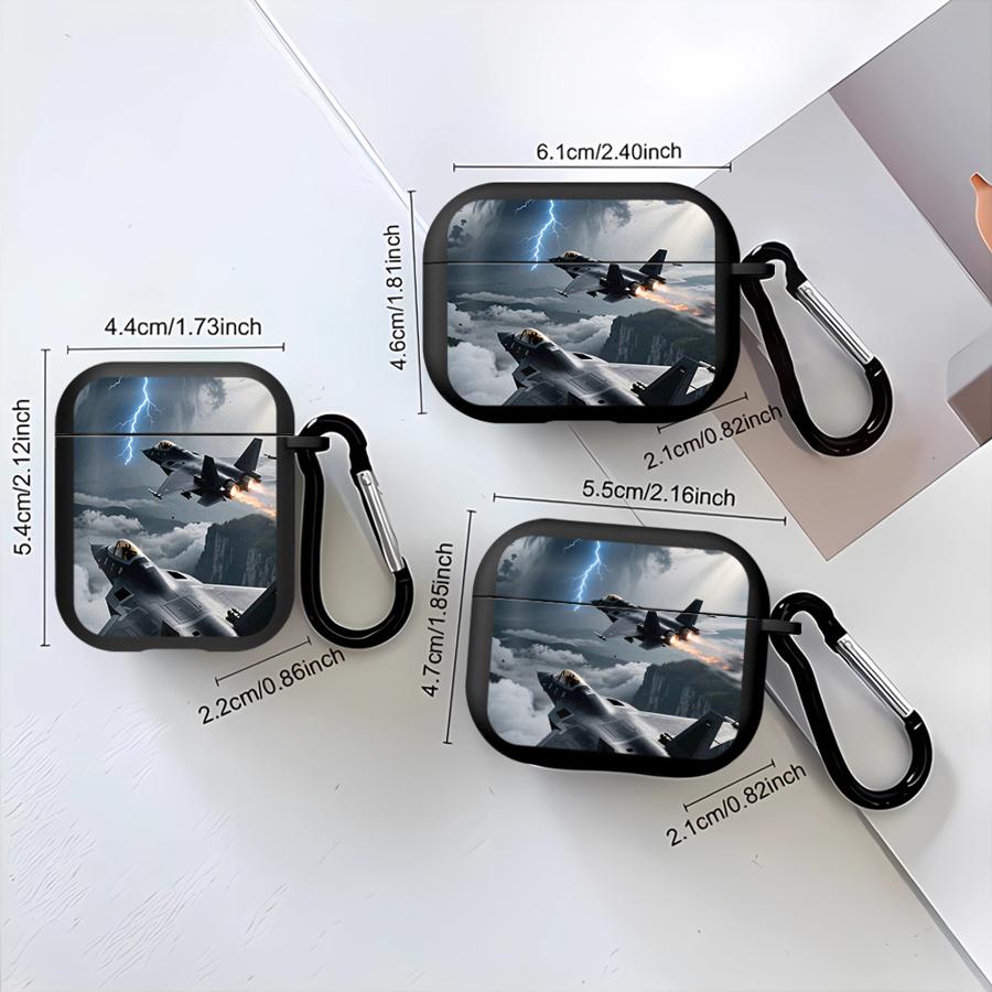 Earphone Cases Cover Case For Airpods 1 3 Pro2 4 Pro3 Pro 2 Fighter Aircraft