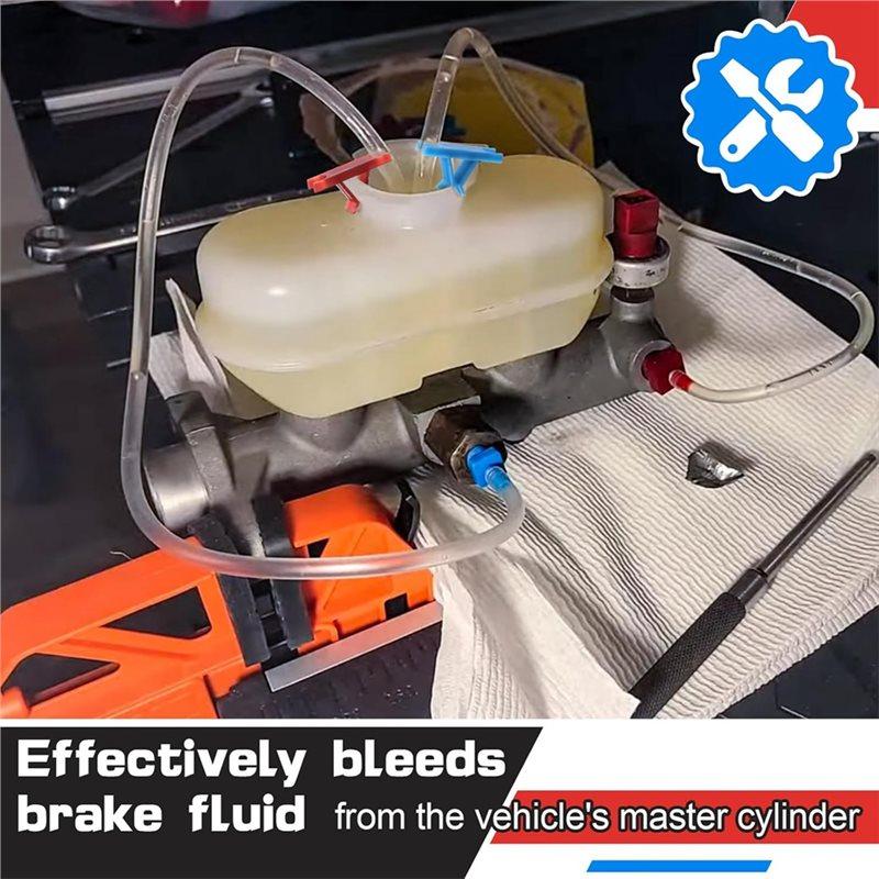 A25F-Master Cylinder Bleeder Kit Replacement For 14151, 22 Inch Hose, Clip, SAE And Metric Fittings Universal Fit