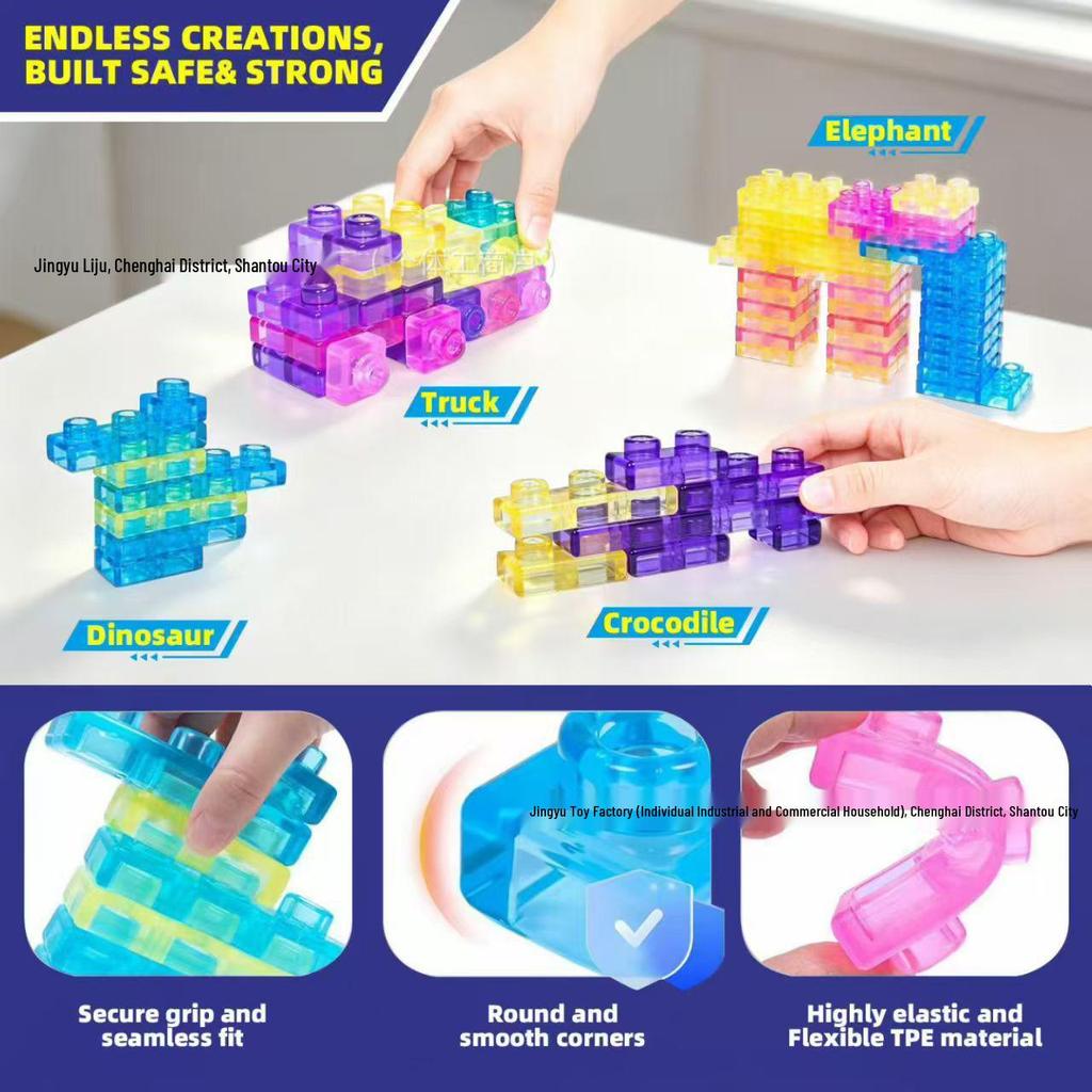 Creative DIY Jelly Building Blocks - Stress-relief, Educational Toy for Early Childhood, Perfect Birthday Gift for Kids