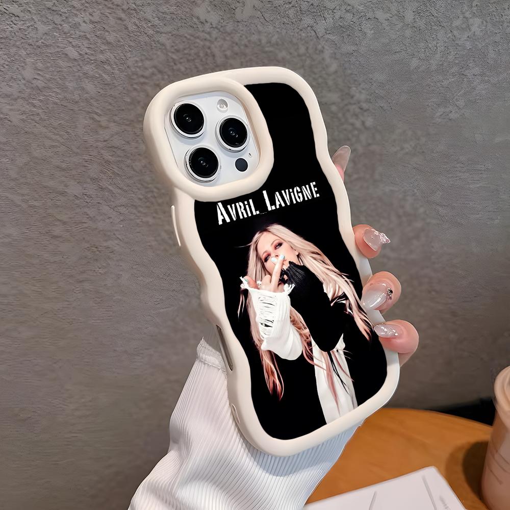 Avril Lavigne Wavy Edge TPU Mobile Phone Case for iPhone 17 16 15 14 13 12 11 Air Pro Max Plus Colorful Cover