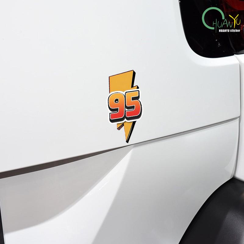 Lightning 95 Fuel Sticker; Car Decal; Cool Gas Tank Cover; Motorcycle Sticker; Waterproof Decal