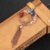 Natural Crystal Tree of Life Car Pendant with Tassel - Crushed Stone Interior Decoration