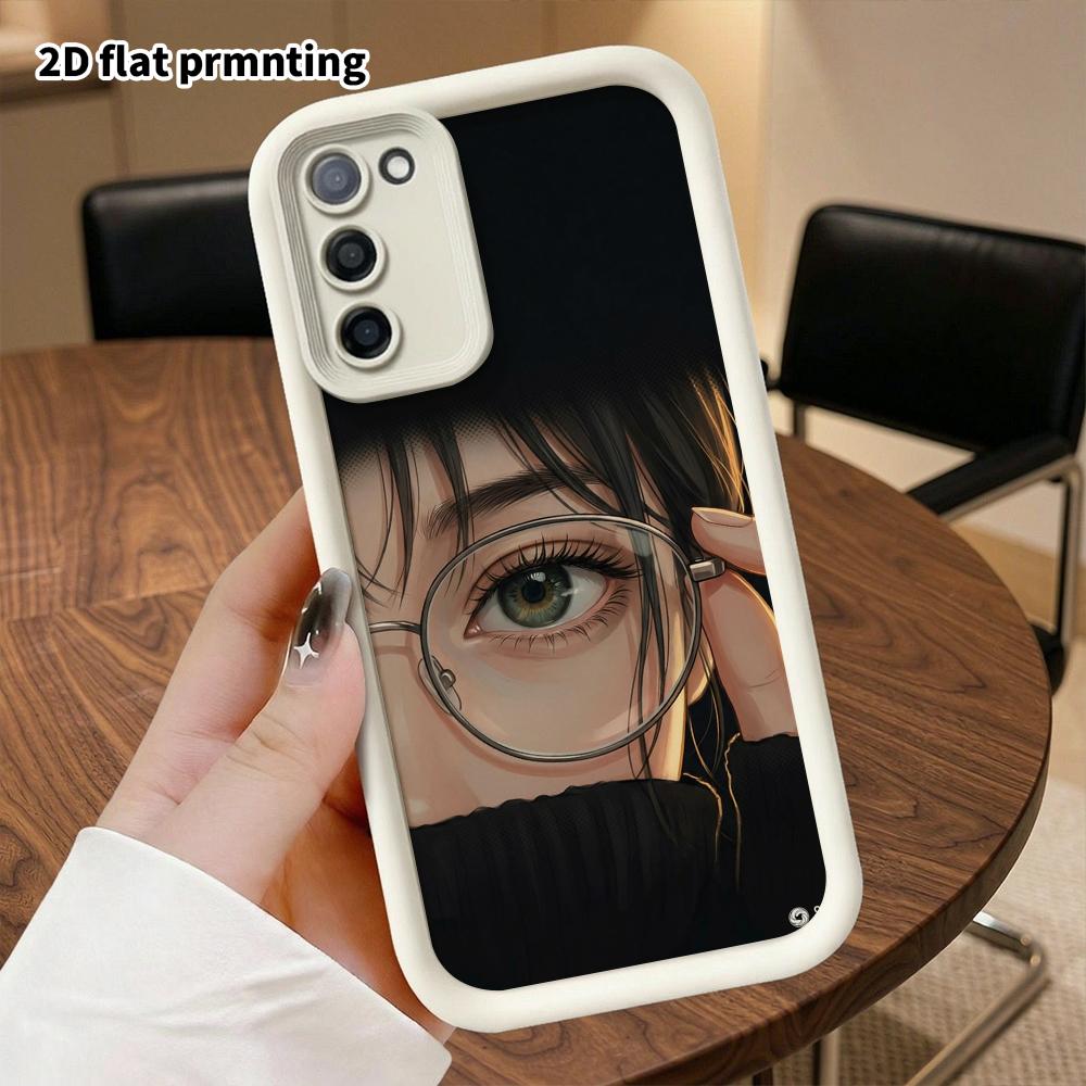 Telefon kılıfı: 2D düz, Samsung Galaxy A34 A35 M05 M06 S20 S22 S21 FE Plus 5G için uygun, çizgi film tarzı kız, Noel ve Ha için mükemmel tatil hediyesi