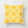 Geometric Cushion Covers Yellow Plaid Stripes Print Pillow Case For Home Chair Sofa Decoration Pillowcases 45cm*45cm