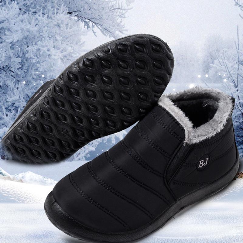 Botas de nieve de invierno Zapatos de mujer Caluros de peluche Botines slip  on flat Casual Shoes Waterproof Boots comprar a buen precio — entrega  gratuita, reseñas reales con fotos — Joom