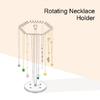 Convenient Clear Necklace Display Rack Jewelry Necklace Stand Organizers Clear Acrylic Rotatable Display Holder Shelves