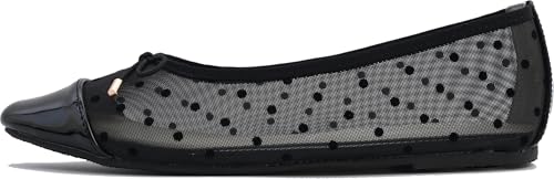 Yosuke Women's Ballet Flats, Size 2820046, Black, Sizes 24.0cm-24.5cm