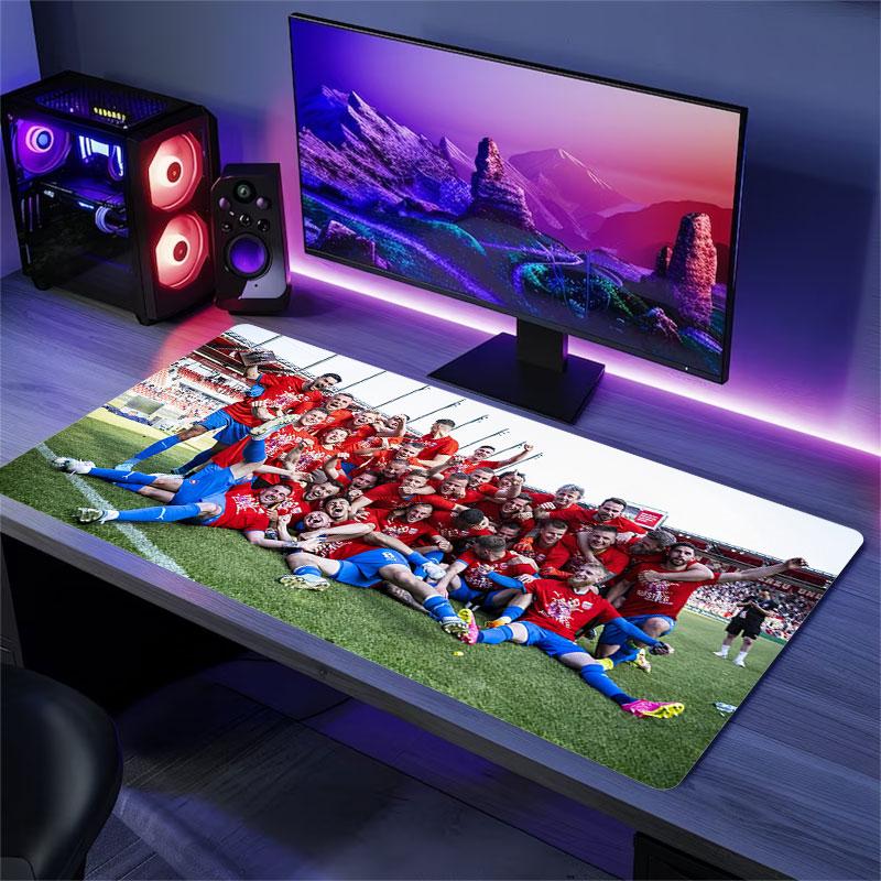 FC Heidenheim Mauspads, Große Gaming-Schreibtischmatte, Rutschfestes XXL-Mauspad für Laptop & Tablet, Mini-PC-Spielmatte mit Genähten Kanten
