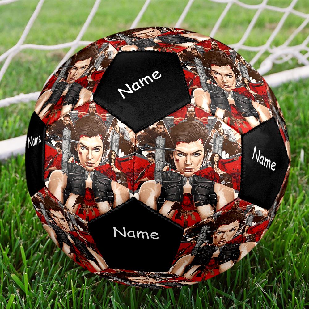 Custom Name Resident Evil Theme Size 5 Soccer Ball, Suitable for Both Indoor and Outdoor Matches, a Gift Suitable for Everyone.