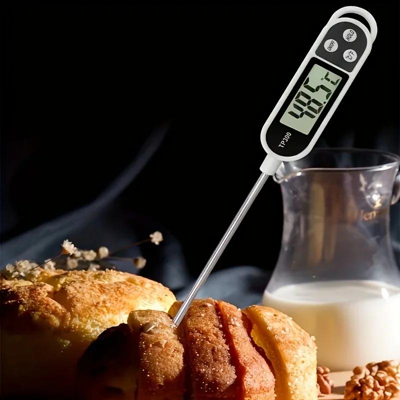 1 Stück Edelstahlsonde Kochen Lebensmittel, Grillofen, Wasser, Milch, Öl, Flüssiges Fleisch, Digitales Küchenthermometer
