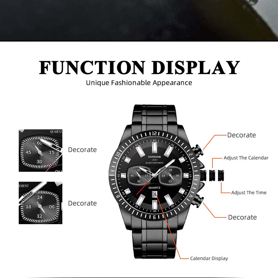 Fashion Casual Men's Watch Multi-Drive Sports Watch Classic Quartz Watch Business Watch Stainless Steel watch