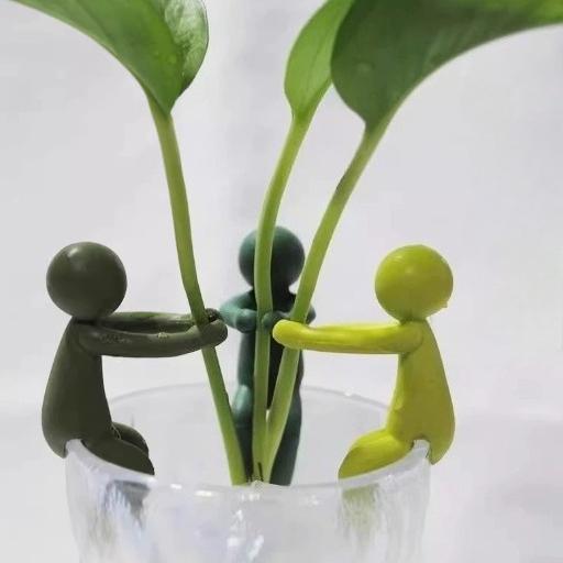 Plant Stand Buddy – Creative Adorable Plastic Plant Support Clip for Hydroponics, Cup Edge Holder & Decorative Plant Stand