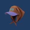 Korean Strap Headscarf Cap Pastoral Triangular Cap Women Summer Sun Protection Plaid Hip Hop Sun Visor