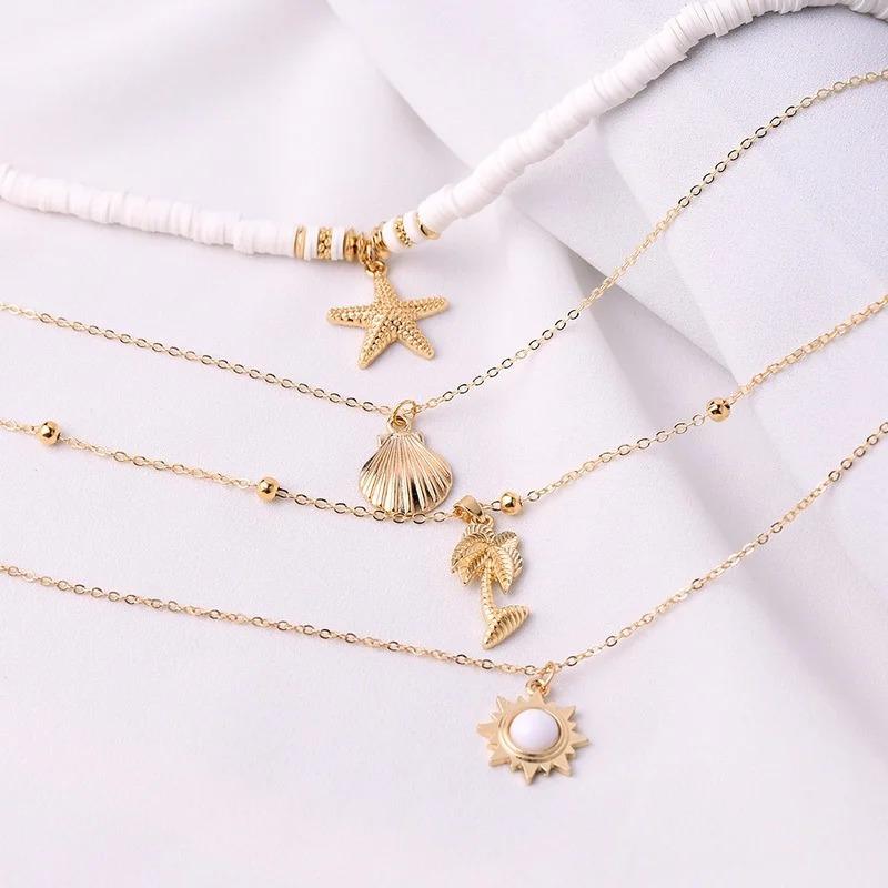 Cristal zircão coração estrela charme em camadas pingente colar conjunto para mulheres encantos moda quadrado strass feminino jóias vintage