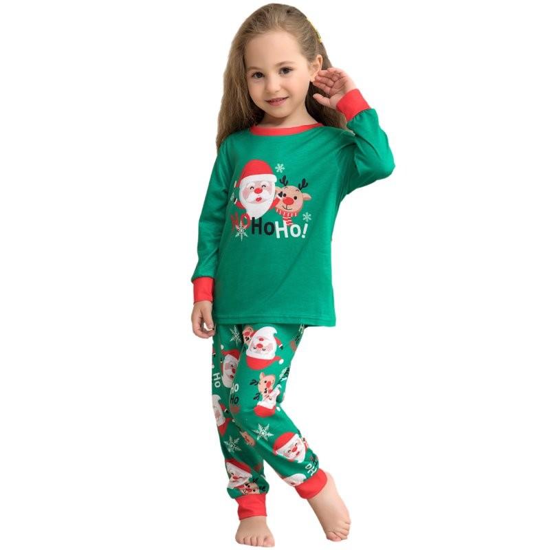 Festive Christmas Family Pajama Set Adorable Santa Print Soft Fabric For Everyone