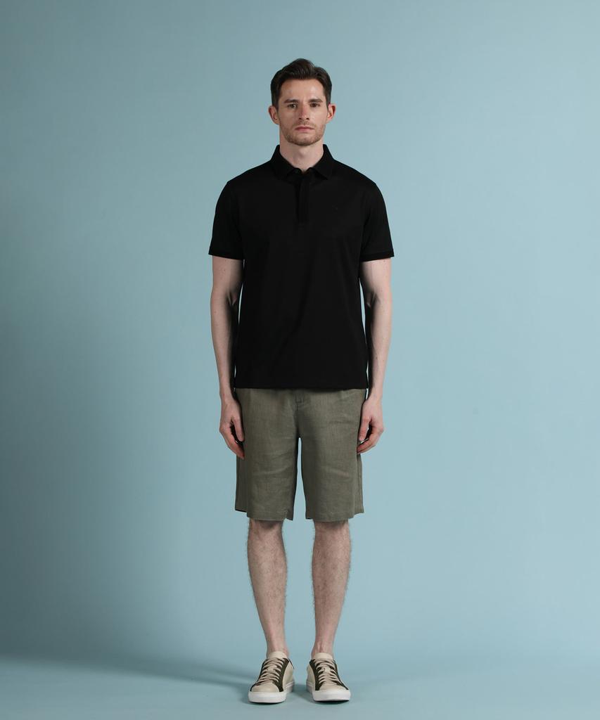 PANICALE Khaki Brown Drawstring Linen Shorts (Type B)
