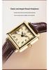 SK Women's Waterproof Quartz Leather Strap Watch - Retro Square Design for Students and Parties