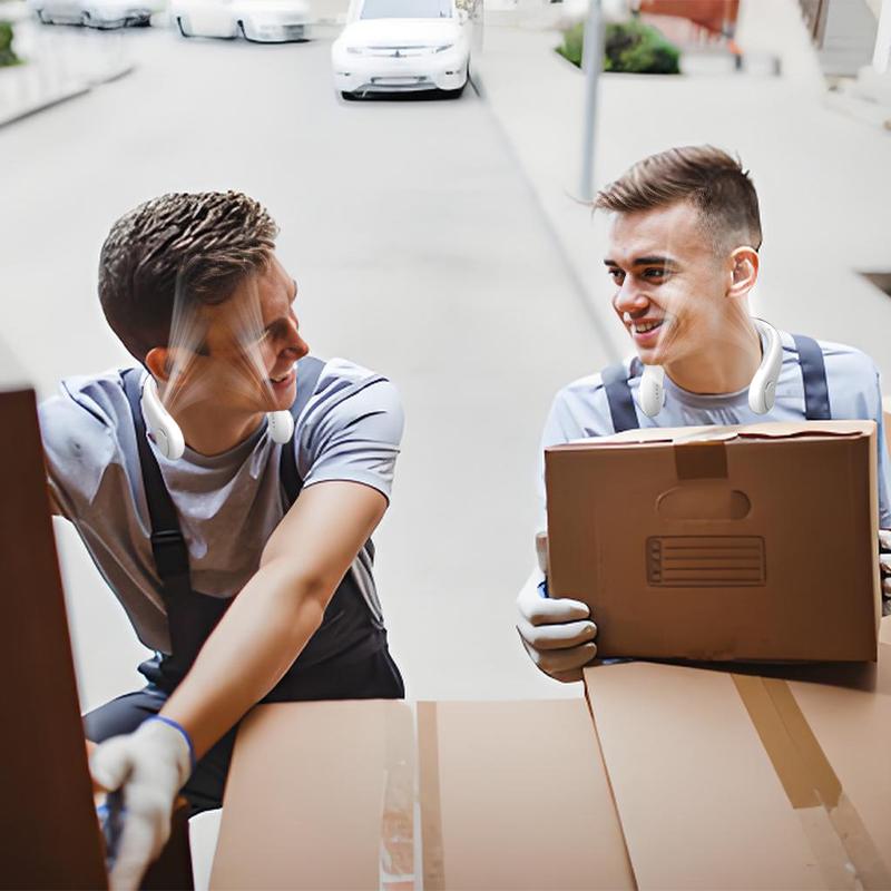 Portable Neck Fan 3 Speeds Mode Adjustable Stretchable Neck Fan Blow Air For Cooling Hand Free 4000Mah Rechargeable