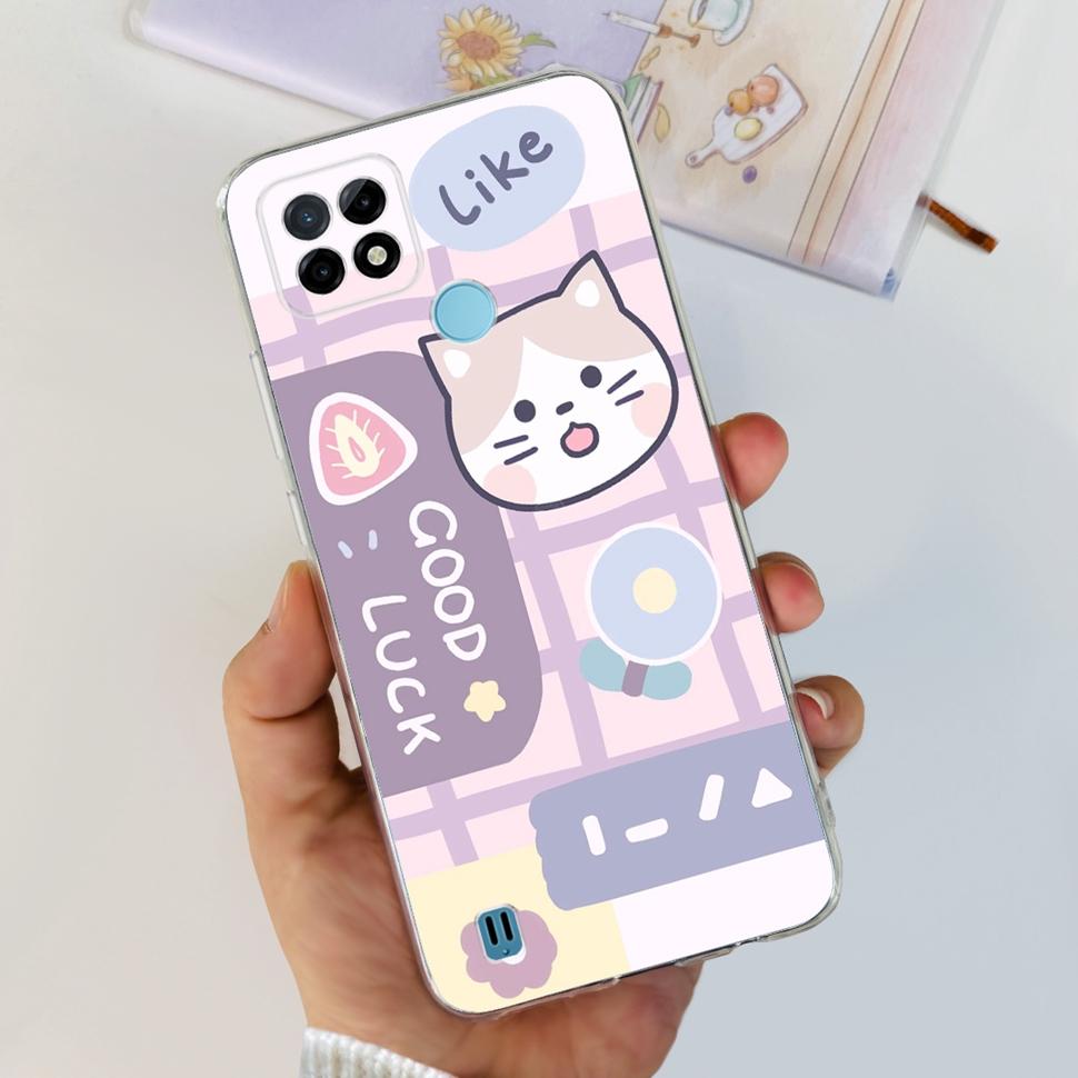 For Realme C21Y Case RMX3261  RMX3263 Cute Cartoon Cover Soft Silicone Phone Case For Realme C 21Y C21Y Bumper
