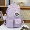 Korean Version of High School Students  Junior High School Students  Large Capacity Contrast Color Backpacks  Travel Backpacks