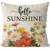 Spring Floral Bird Decorative Pillow Coversliving Room Sofa Cushion Cover, Soft And Comfortable, Bedroom Room Decoration