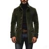 2025 European Men's Solid Color Stand Collar Cardigan Suit Jacket - Spring/Autumn