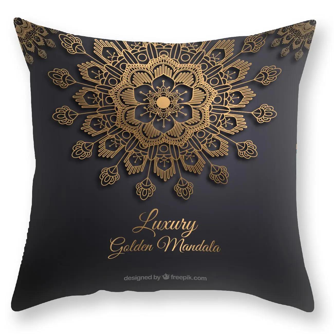

Mandala Decorative Pillowcase Pillowcase Square Sofa Pillowcase Mandala Cushion Cover Home Decor 12x12Inch