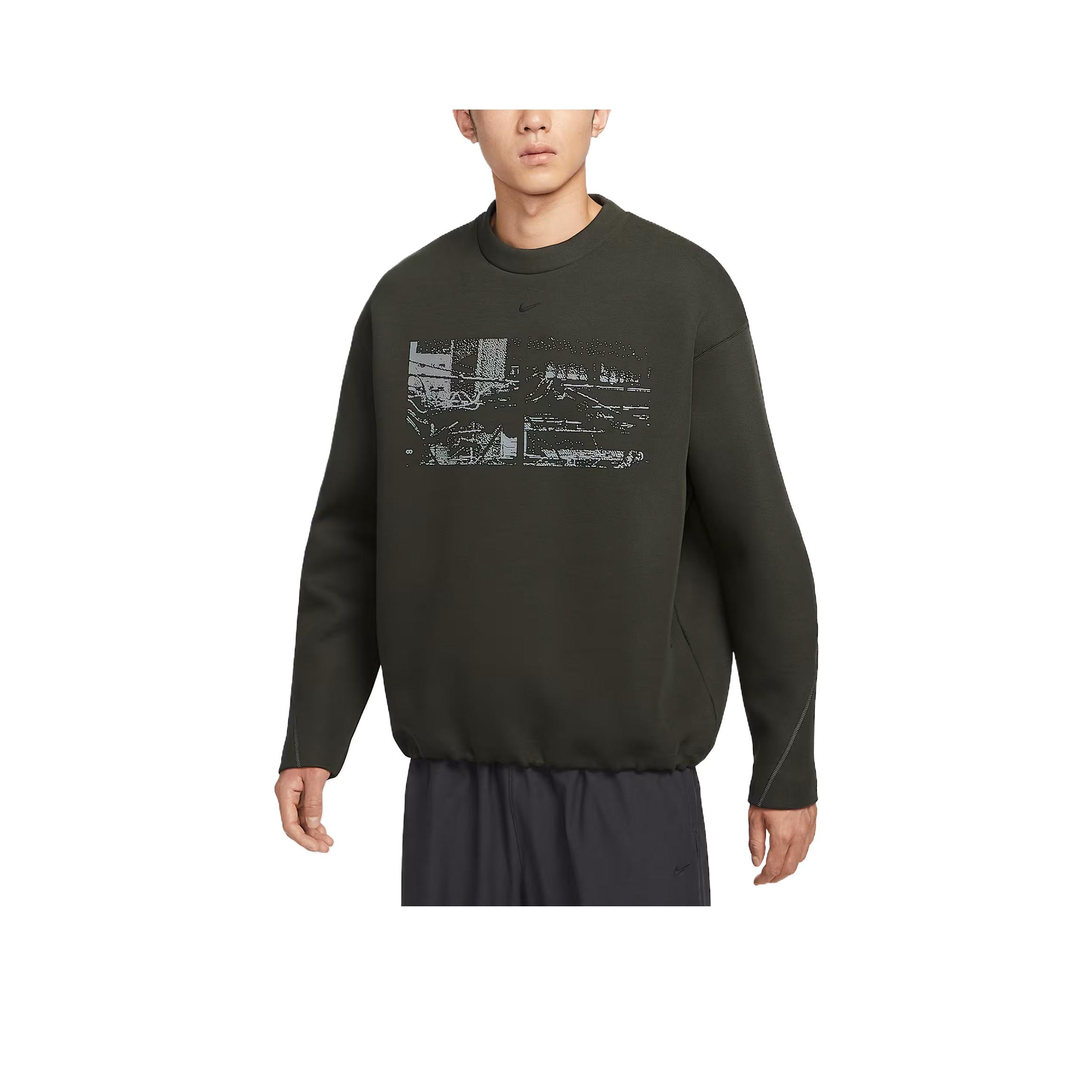 

Nike Однотонная толстовка с круглым вырезом, удобная и простая, мужские топы HV1341-355 S