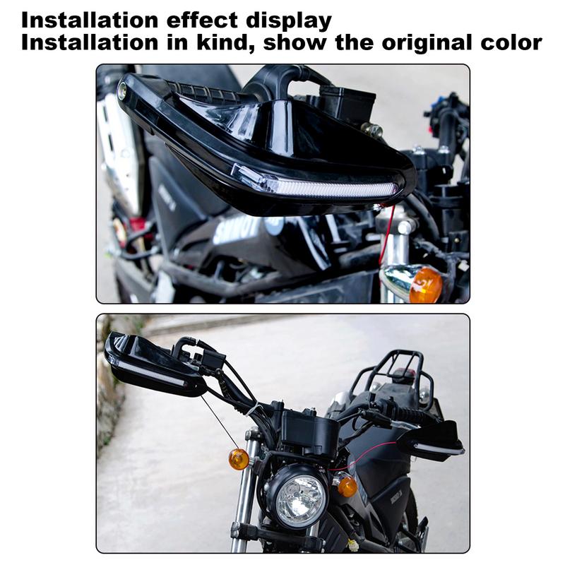 Anti-fall Off-Road Motorcycle Handlebar Guard Built-in LED ATV ATV Electric Car Horn Handlebar Gear Motorcycle Hand Protector