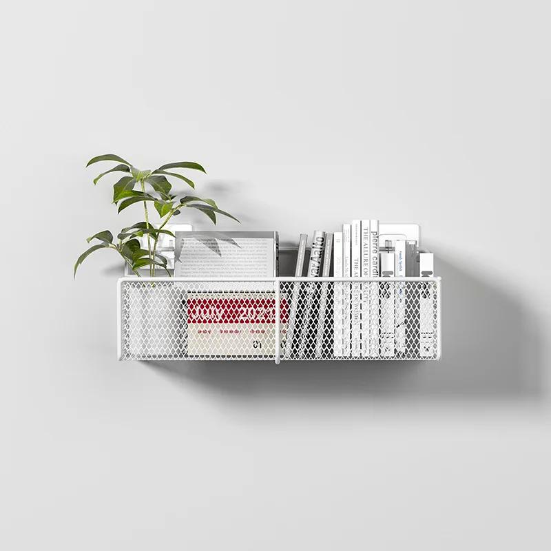 DIY Ins Home Wall Decoration Iron Grid Decor Hanging Rack Wall Display Art Storage Box Mesh Shelf Basket Rack Holder Organizer