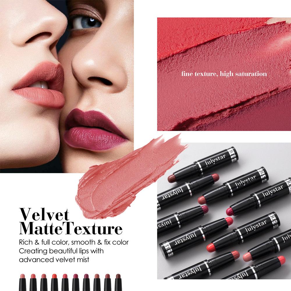 Matte Matte Surface, Easy To Color, Rotating Lipstick Pen, Cosmetics Do Not Fade, Do Not Stick To the Cup Lipstick