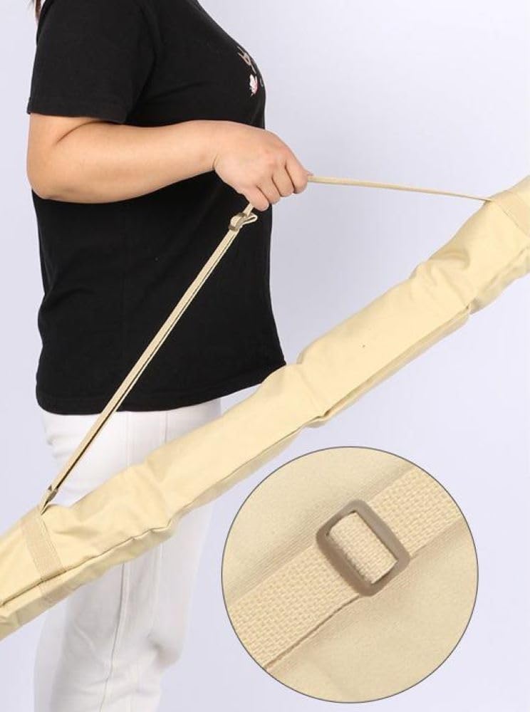 Bamboo Sword Bag Case Kendo Wooden Sword Imitation Sword Storage Bag 130cm Shoulder Strap Cosplay Handle Hemp (white) [product]