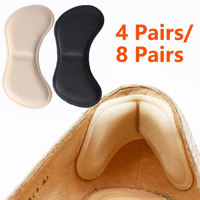 4 Pairs/8 Pairs Heel Insoles Pads Patch Pain Relief Anti-wear Cushion Feet Care Heel Protector Adhesive Back Sticker Insole