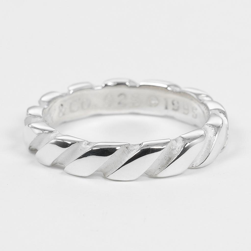 TIFFANY&Co. Twist vintage Ring Silver925 #5.4(US Size) 3.1g Women Used
