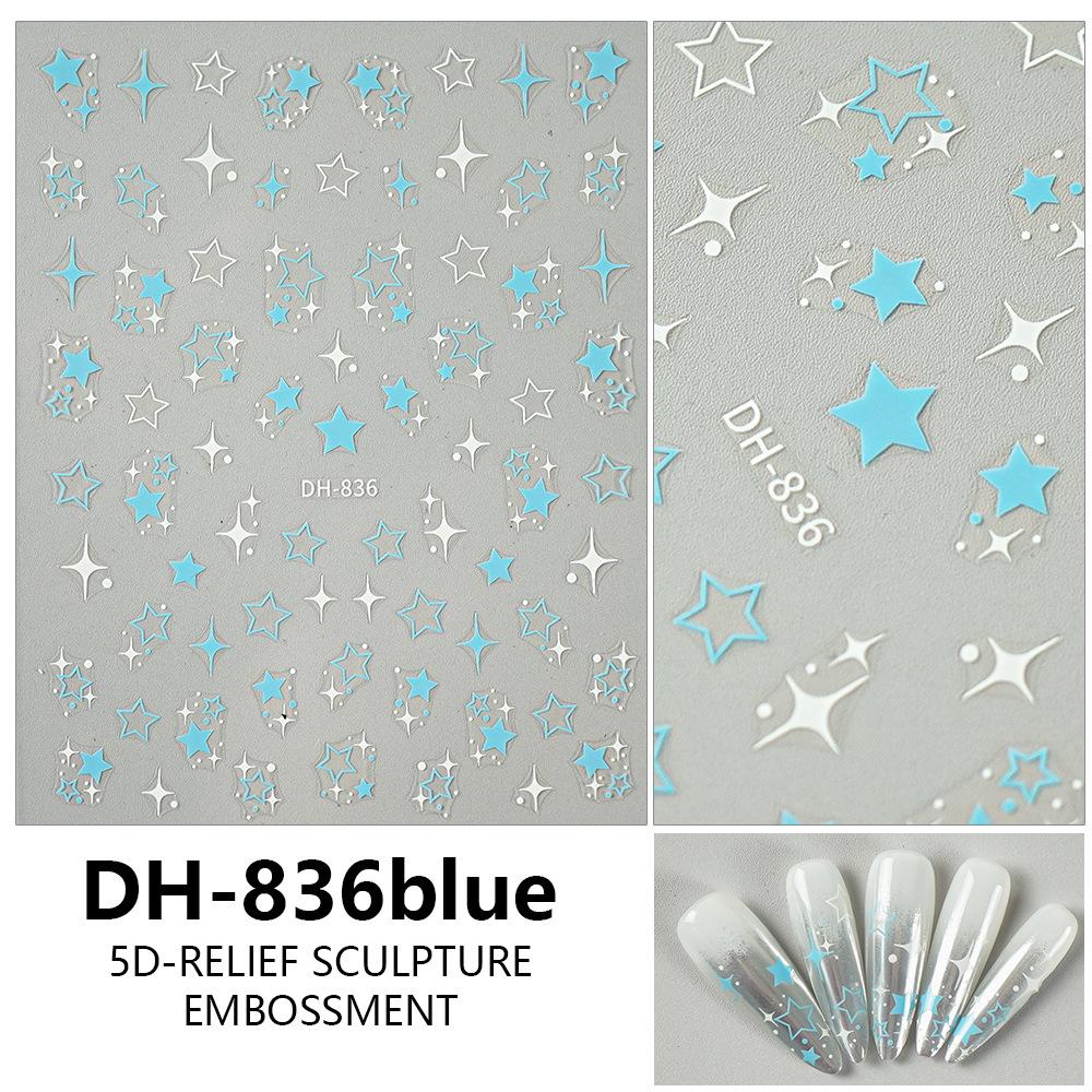 Redanco 3D Five-Pointed Star Cartoon Nail Art Stickers (Model DH-836)