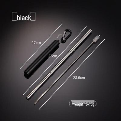 Qianxing 304 Stainless Steel Portable Telescopic Straw Kit