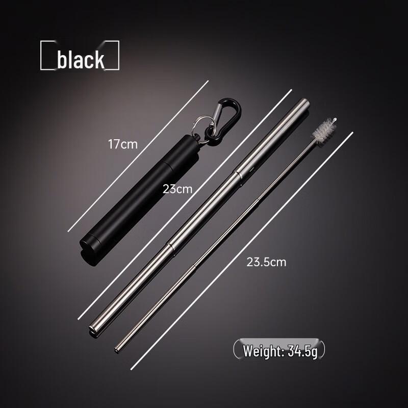 Qianxing 304 Stainless Steel Portable Telescopic Straw Kit