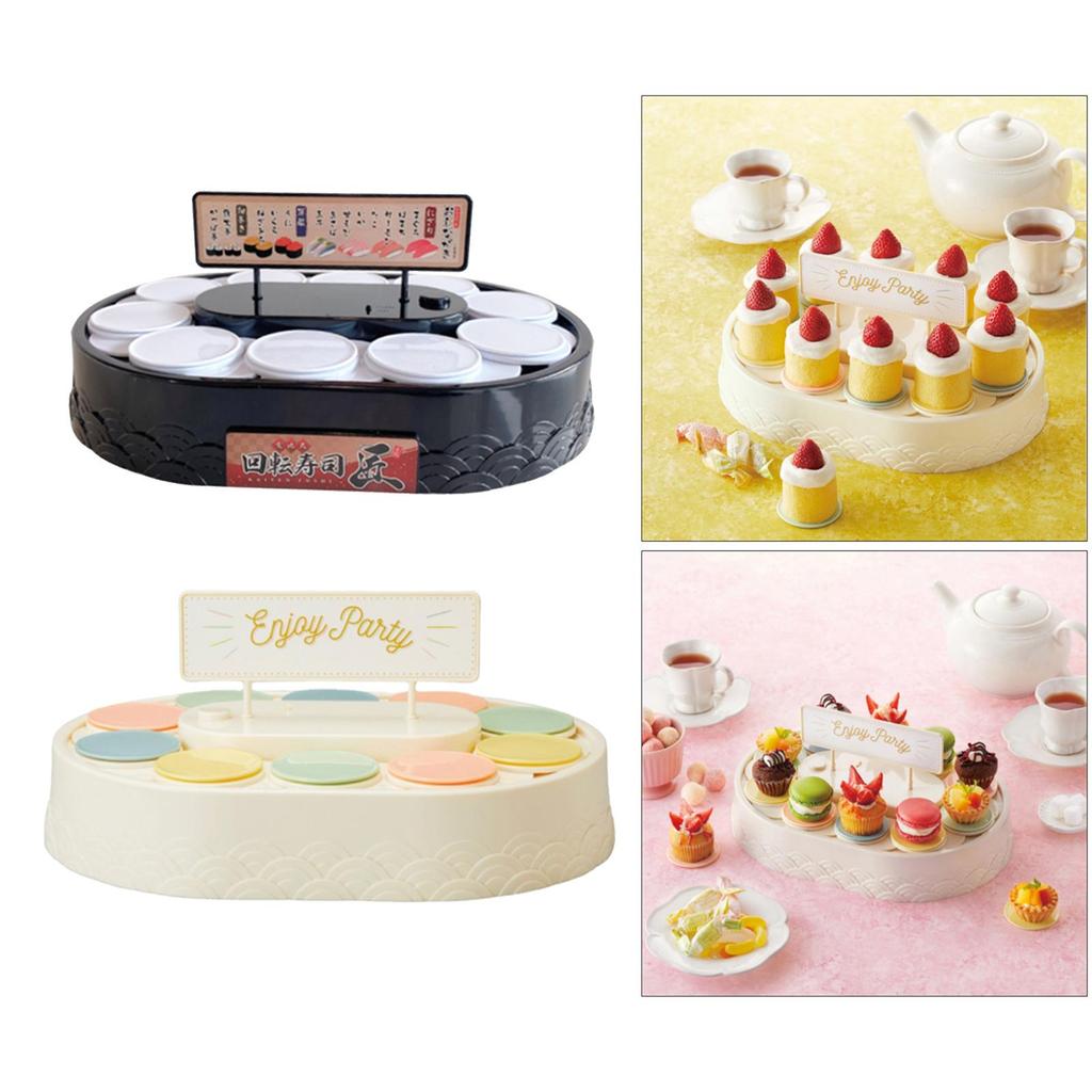 Battery Operated Rotary Macaron Cupcake Stand 10 Tray Chocolate Sushi Tray