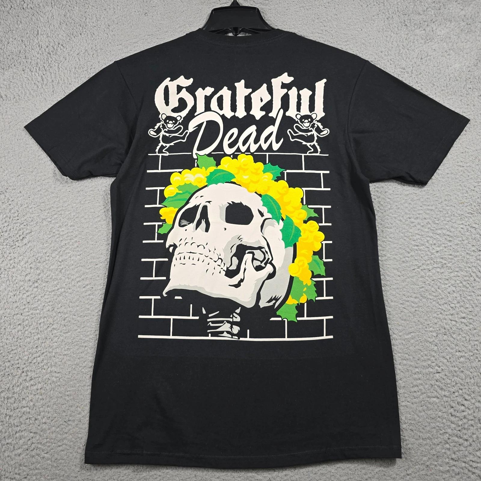 Grateful Dead Mens Shirt Medium Black Tour Rock Music Punk Concert Skull NWT 4XL