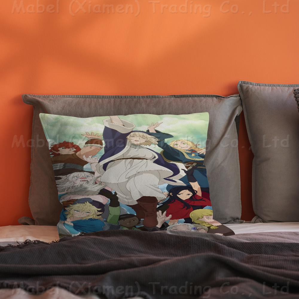 

Delicious in Dungeon Classic Movie Personalized Pillow Cover Kids Bedroom Wild Party Decor Pillowcase kid Birthday shower Gift 40cmx40cm