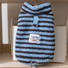 25 years old new autumn and winter puppy clothes striped roll cashmere clothes warm kittens puppies pet clothes