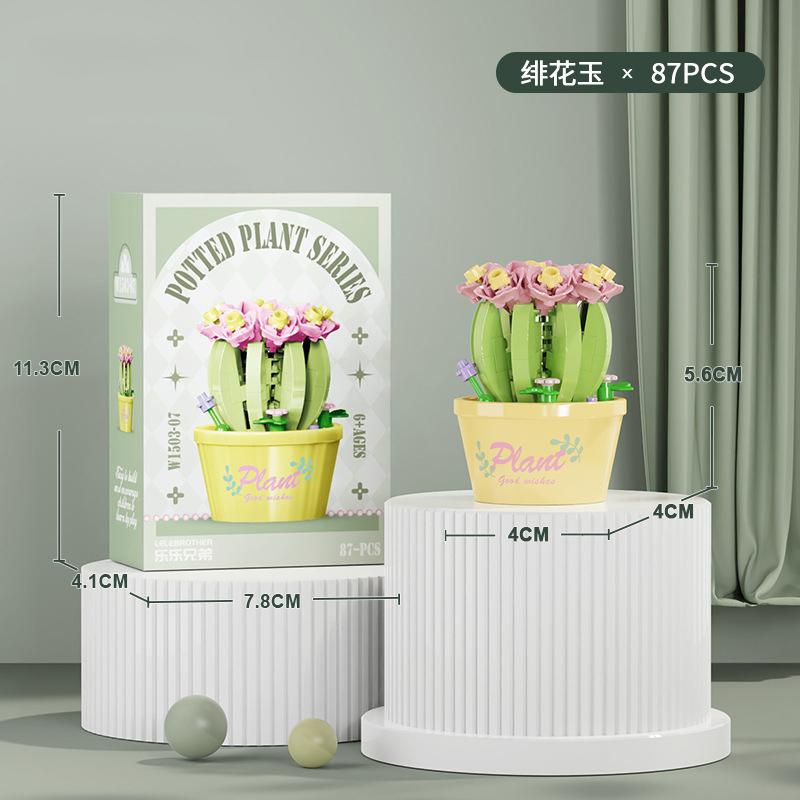 Bukiet Kwiatów Mini Klocki Konstrukcyjne Zestaw Kwiatów 3D DIY Kreatywne Rośliny Mikro Klocki do Dekoracji Domu Prezent dla Dziewczynki Dorosłych Dzieci