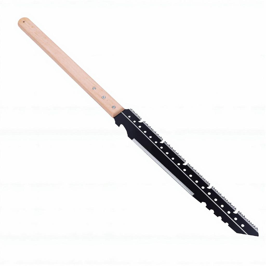 Hand Long Saw with Leather Sheath 77CM Multifunction Wooden Handle Pruning Saw for Camping Gardening Outdoor Work