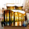 Fantasy Oil Painting Bedding Set House Bridge Scenery Duvet Cover Set Bedroom Bed Bedclothes Decor Luxury Gift Queen King Size