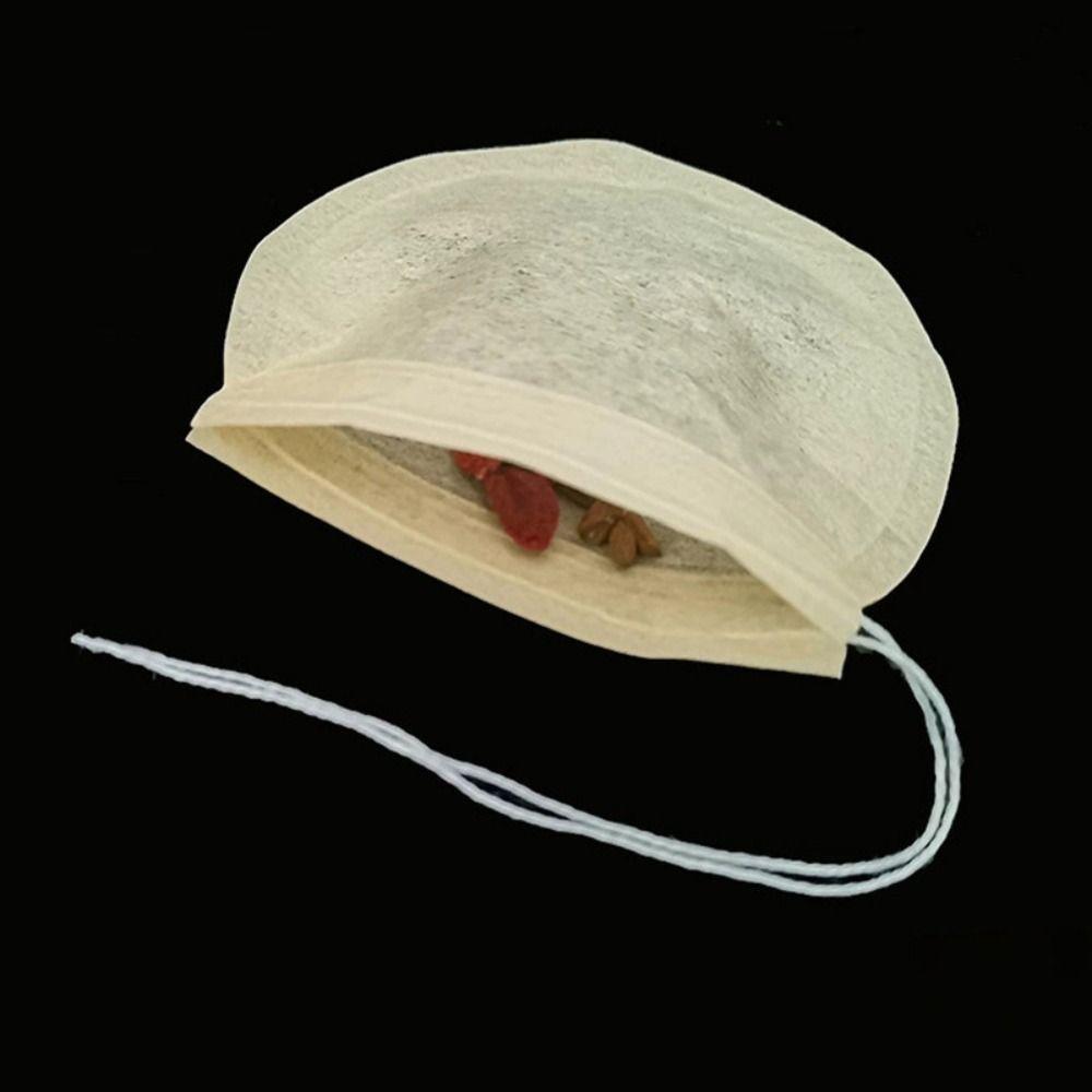 100Pcs Portable Disposable Tea Bags Filter Bags with String Heal Seal Strainer Empty Filter Paper Teabags Eco-Friendly