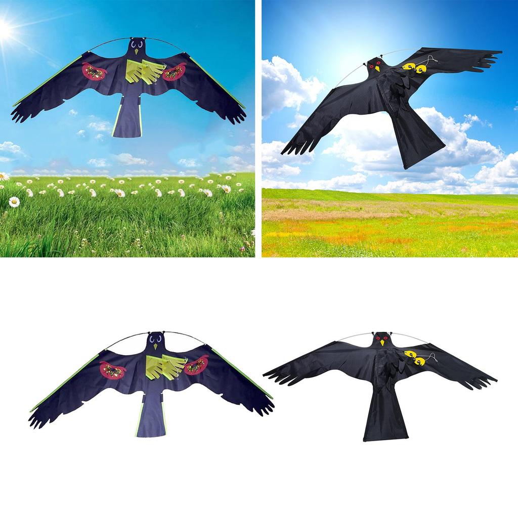 Realistic Large Flying Hawk Kite Bird Repeller Bird Scarer Pigeon Decoy