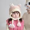 Cozy Autumn/Winter Baby Velvet Cartoon Knit Hat with Ear Protection for Girls - Super Cute and Warm