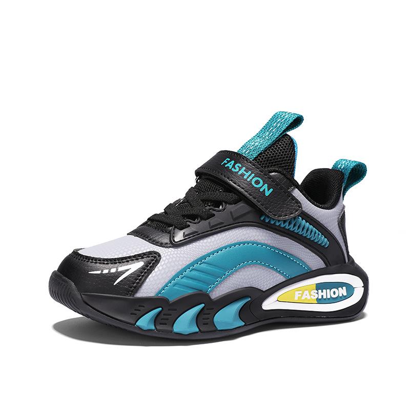 K01 Classmate Children's Running Shoes Spring and Autumn Low-top Mesh Leather Light Boys and Girls Elementary School Students Middle Children'